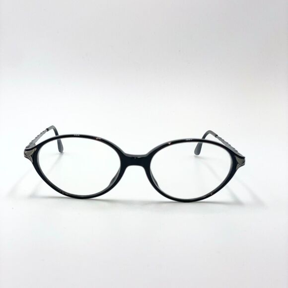 Yves Saint Laurent YSL 5083 Y505 Black Round Eyeglass Frames Made in Italy 90s - Picture 2 of 12